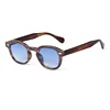 Fashion Transparent Blue Round Sunglasses Women Men 2024 Retro Rivet Tortoise Small Square Sun Glasses UV400 Lunettes De Soleil 3