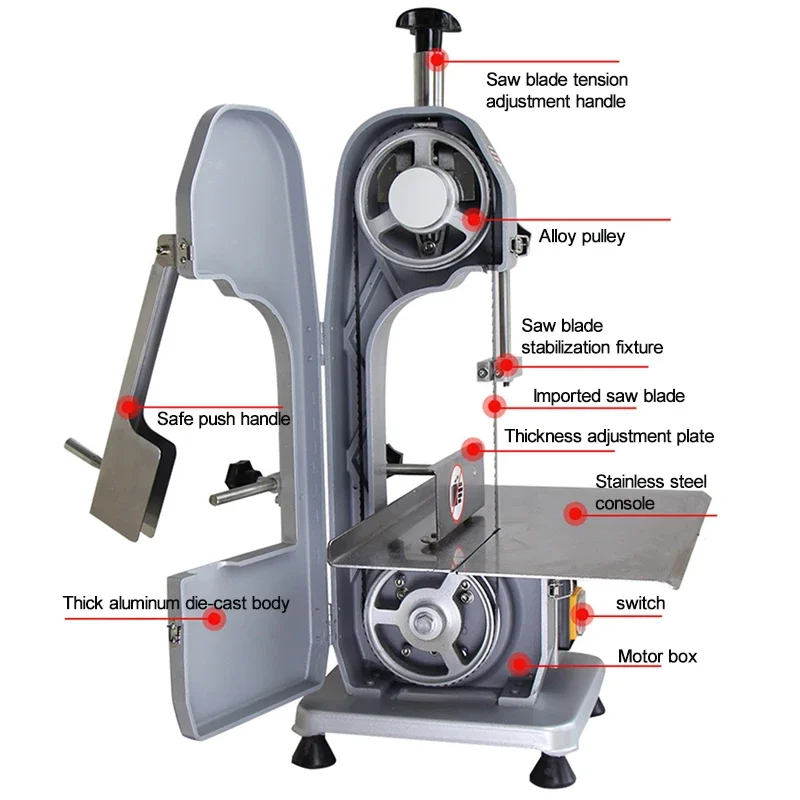Household Automatic Frozen Meat Bone Cutting Machine Small Desktop Commercial Electric Bone Sawing Machine For Cutting Bones 2