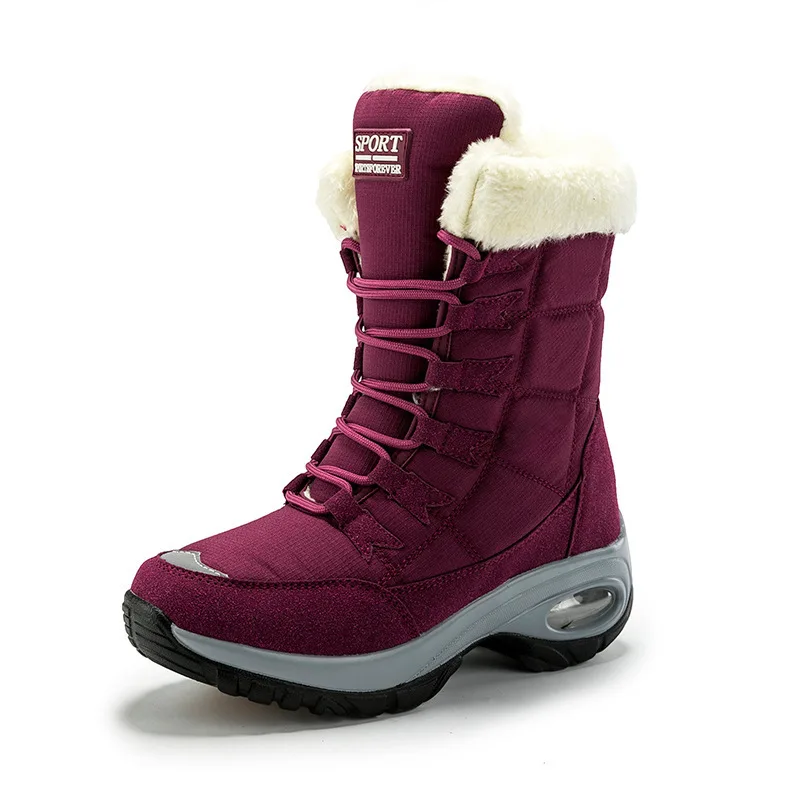 Fashion Women Snow Boots Mid-tube Warm Cotton Shoes Outdoor Leisure  Size 36-42