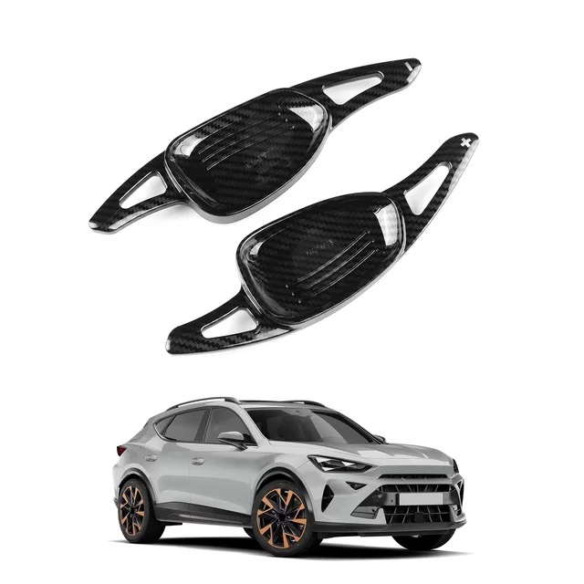 Pour Cupra Formentor LEON Ateca 2021 2022 2023 2024 2025, extension de palettes de changement de vitesse au volant, style carbone ABS DSG 1