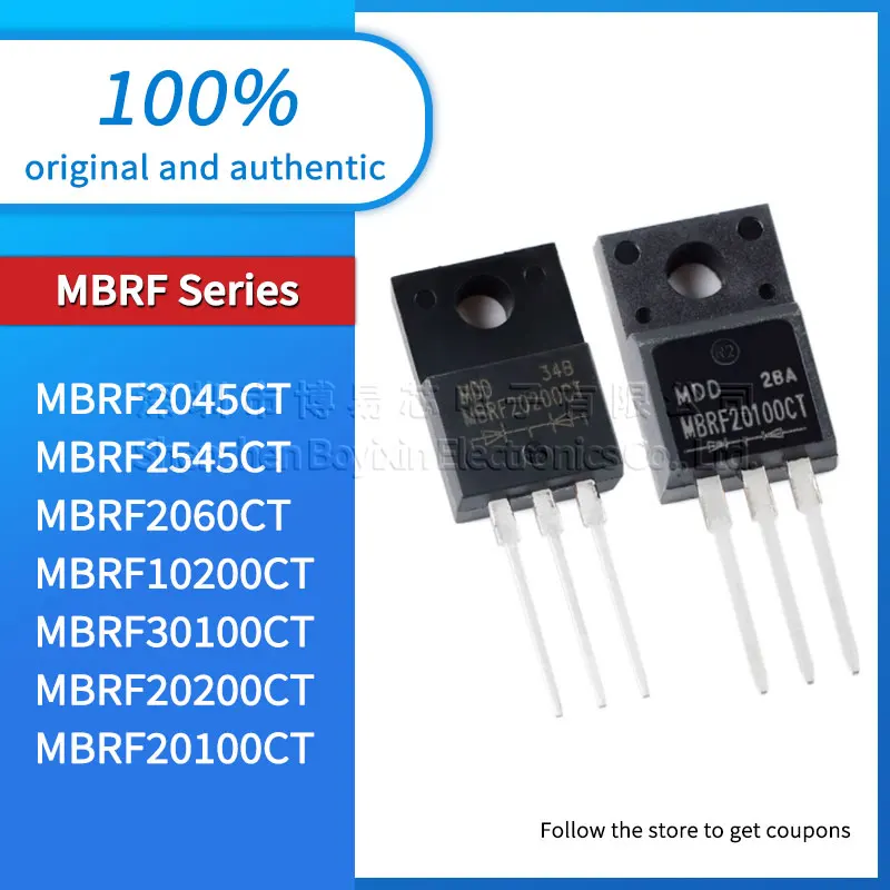 

Original MBRF10200CT MBRF2045CT MBRF2545CT MBRF2060CT MBRF30100CT MBRF20200CT MBRF20100CT new Schottky diode plug-in TO-220AB