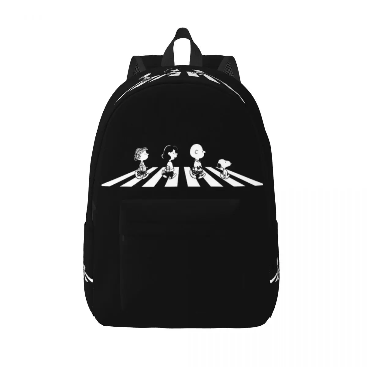 thumbnail image 1 of Custom Snoopys On Black White Comics Disney Canvas Backpack Peanuts School College Travel Bags Bookbag Fits 15 Inch Laptop, 1 of 5