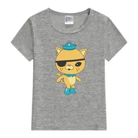The Octonauts Kwazii Sticker Print Fashion Costume Children Simple Thin Cotton Soft Cute Tops Baby New Summer Clothing 3