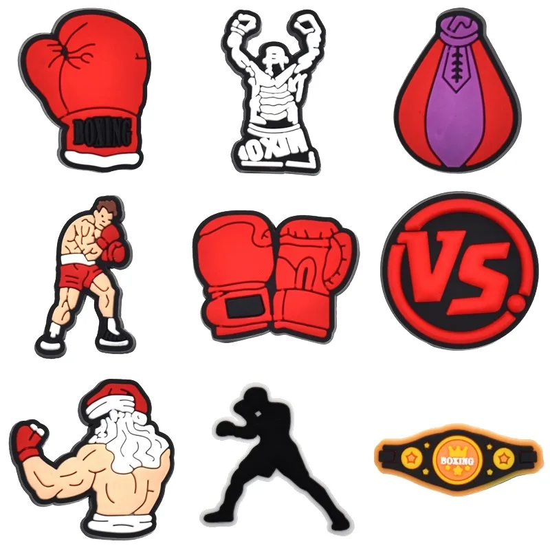 

1pcs Pins for Crocs Charms Shoes Accessories Boxer Red Gloves Decoration Jeans Women Sandals Buckle Kids Favors Men Badges