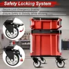 Tool Box Dolly Packout Toolboxes Thickened Carbon Steel Frame Large Wheels with Brake System Strong and Sturdy Lock 5