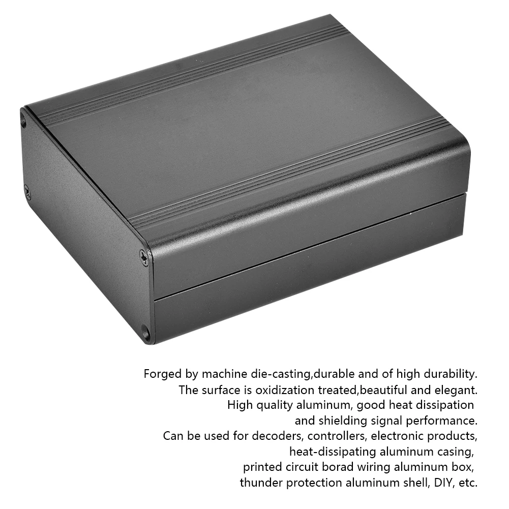 Aluminum Alloy Project Box Sandblast Oxidized Black Enclosure Electronic Case 3d printer enclosure patch panel enclosure