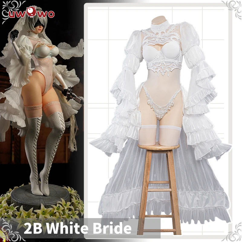 PRE-SALE UWOWO Nier: Automata 2B черное/белое свадебное платье для косплея костюм невесты улицы