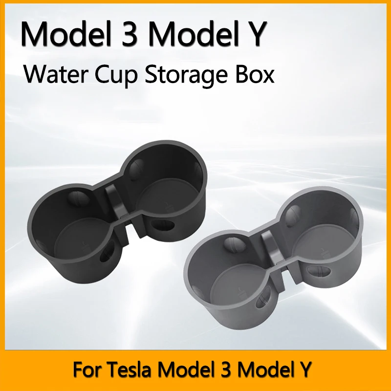 For Tesla Model 3 Model Y 2021 2022 Water Cup Holder Storage Box