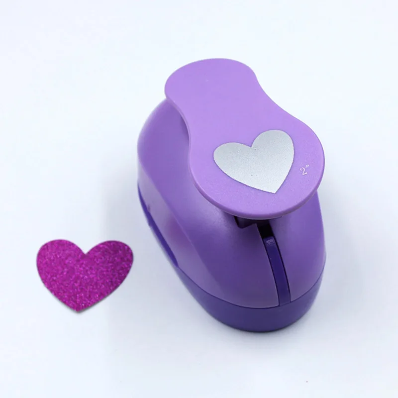 Love shaped save power paper/eva foam craft punch Scrapbook Handmade punchers hearts hole punches heart puncher 2"