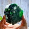 Healing Natural Crystals Moss Agate Slab Slice Gemstones mediation Mineral Energy Home Decorations Gift 5