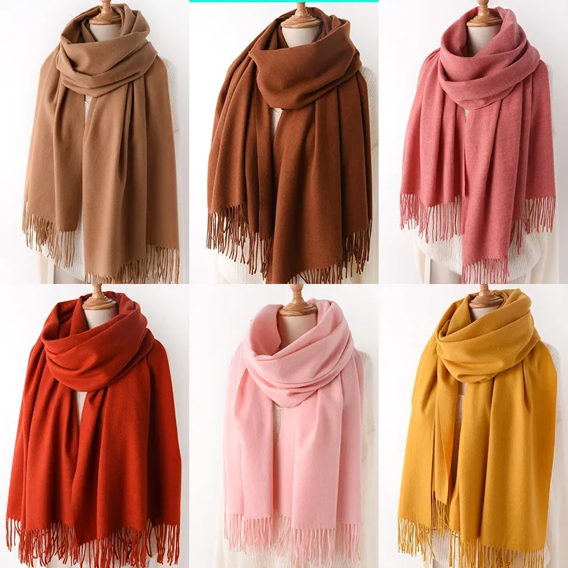 

Imitation Wool Shawls Fashion Female Pashmina Scarves Oversized Keep Warm Wraps Scarf Women Thickening Cashmere Winter Z32