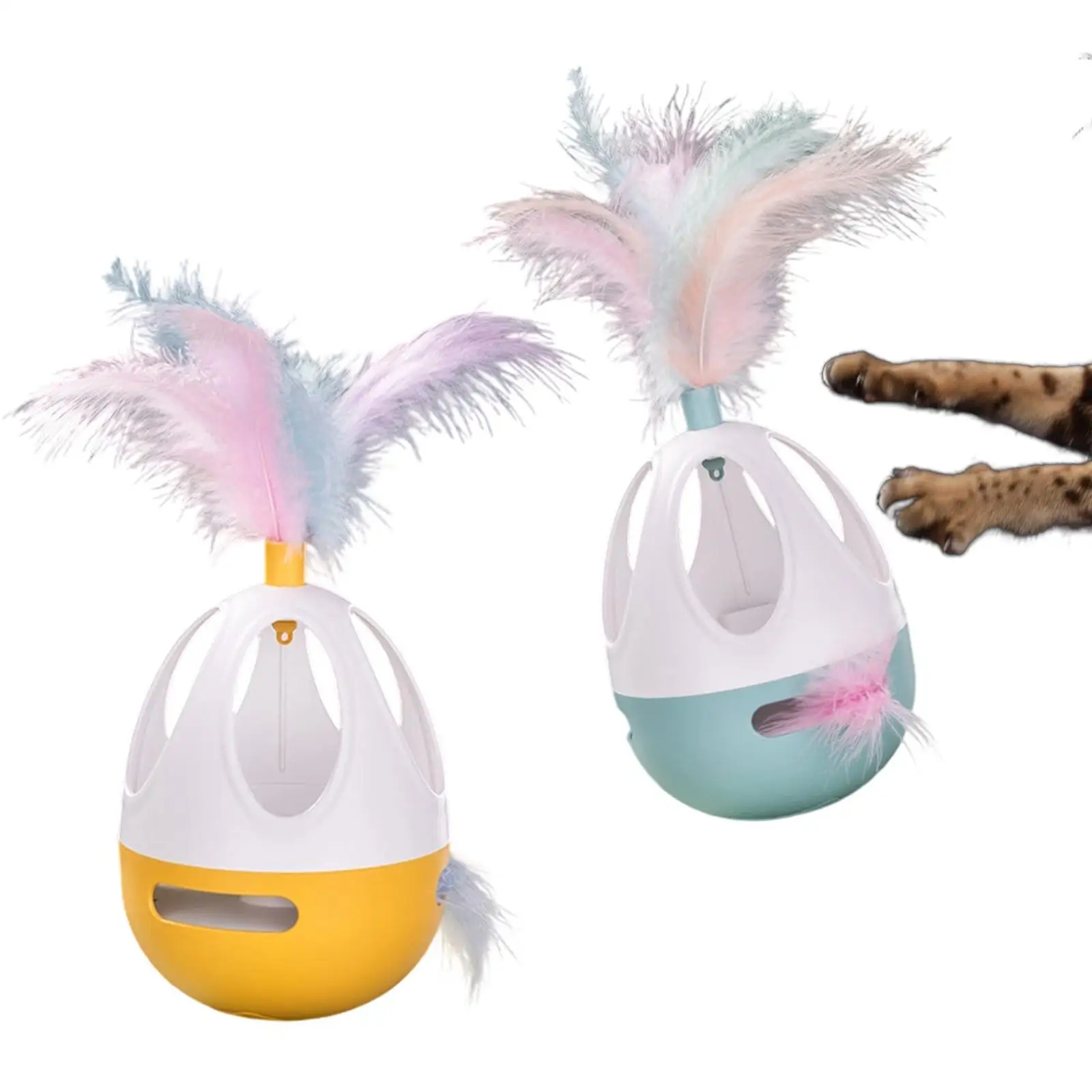 Tumbler Cat Toy Wobbling Tumbler 360° Rotation Detachable Design for Indoor Cats