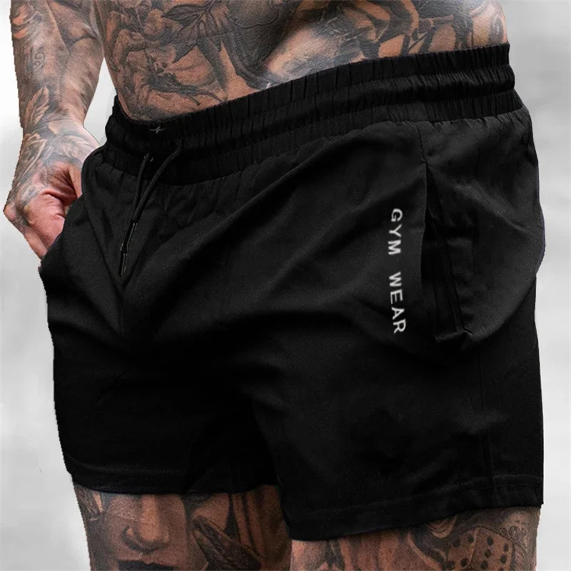 2024 Summer Gym Fitness Men's Shorts Sweatpants Thin Fashion Men Marathon Running Shorts Sports Breathable Training Pants 4