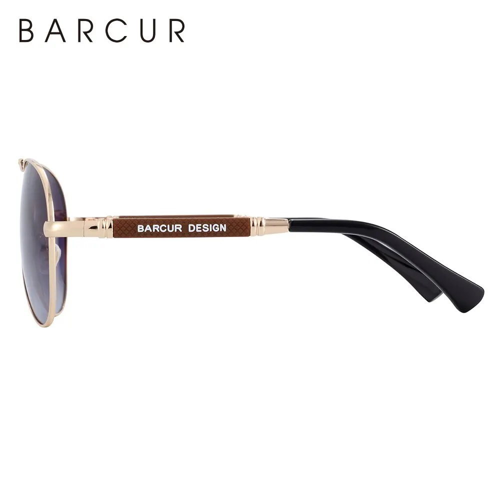 Sunglasses with BARCUR mini frame, polarized for men and women, mirror shades, with gradient lenses, experimental