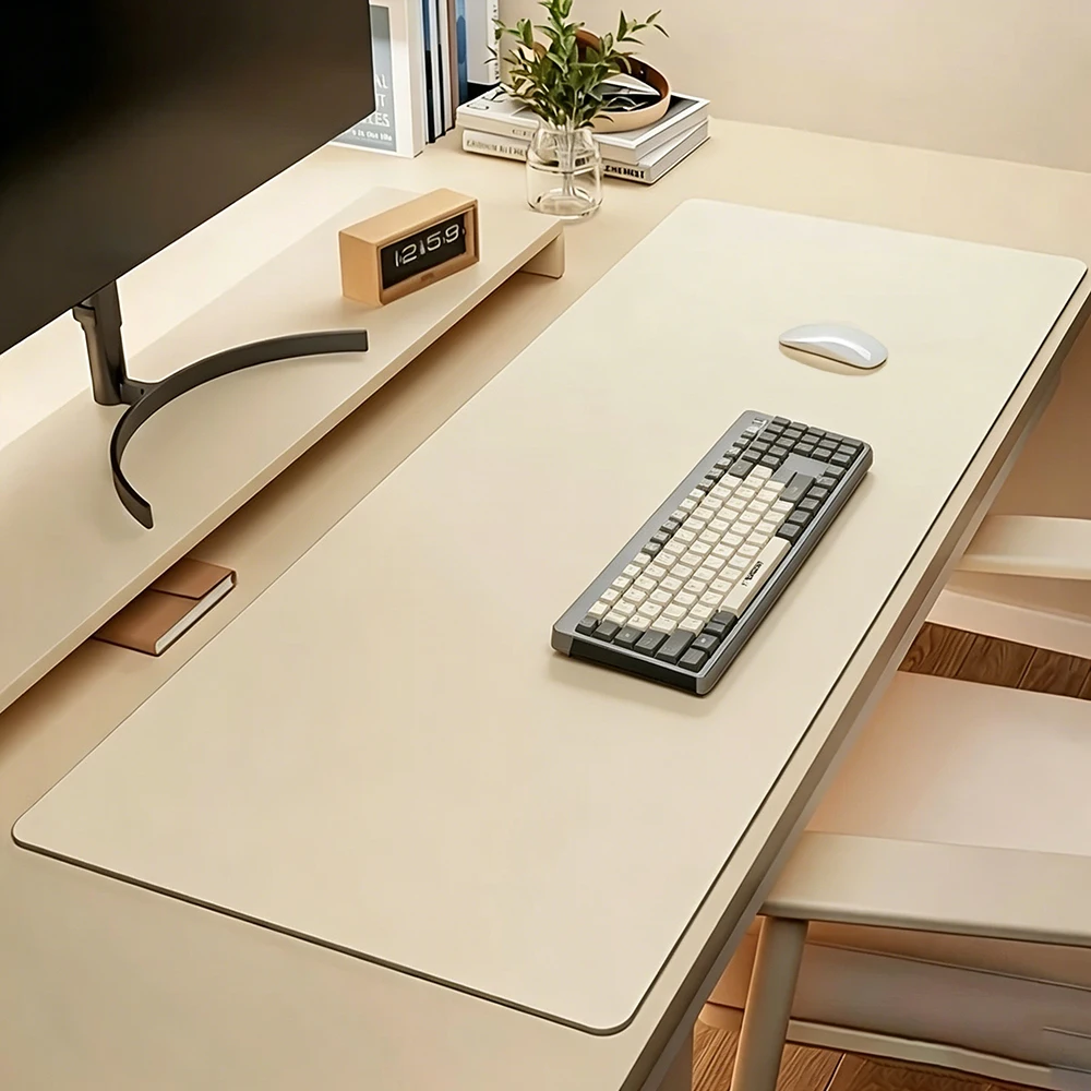1pc Large Faux Leather Mouse Pad, Non-Slip Waterproof Desk Pad for Office, Desk, Mouse Pads for DeskEasy To Clean, Mouse Pads 1
