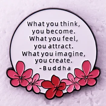 Inspiring Buddha Quote Spiritual Brooch 1