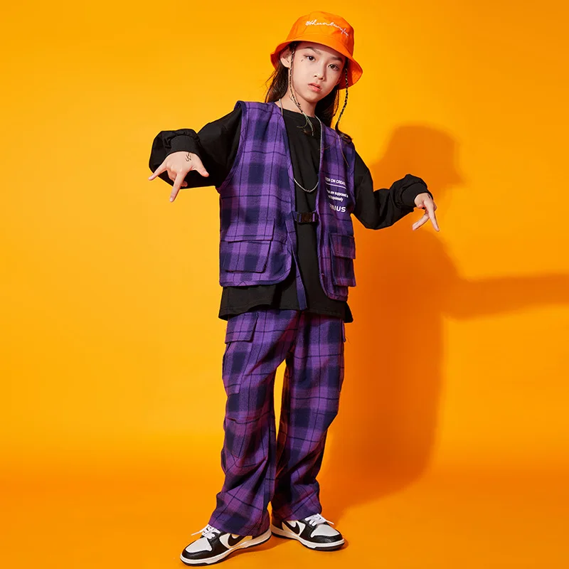 

Child Dance Clothes Ballroom T Shirt Pants Jacket Jazz Show Stage Outfits Hip Hop Costumes for Girls Boys Dancing Competition