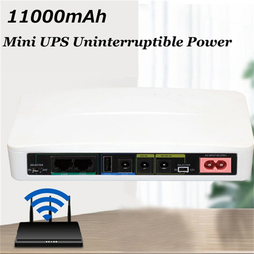 11000mah Mini Ups Battery 5v/9v/12v/24v Uninterruptible Power Supply Router Uninterrupted