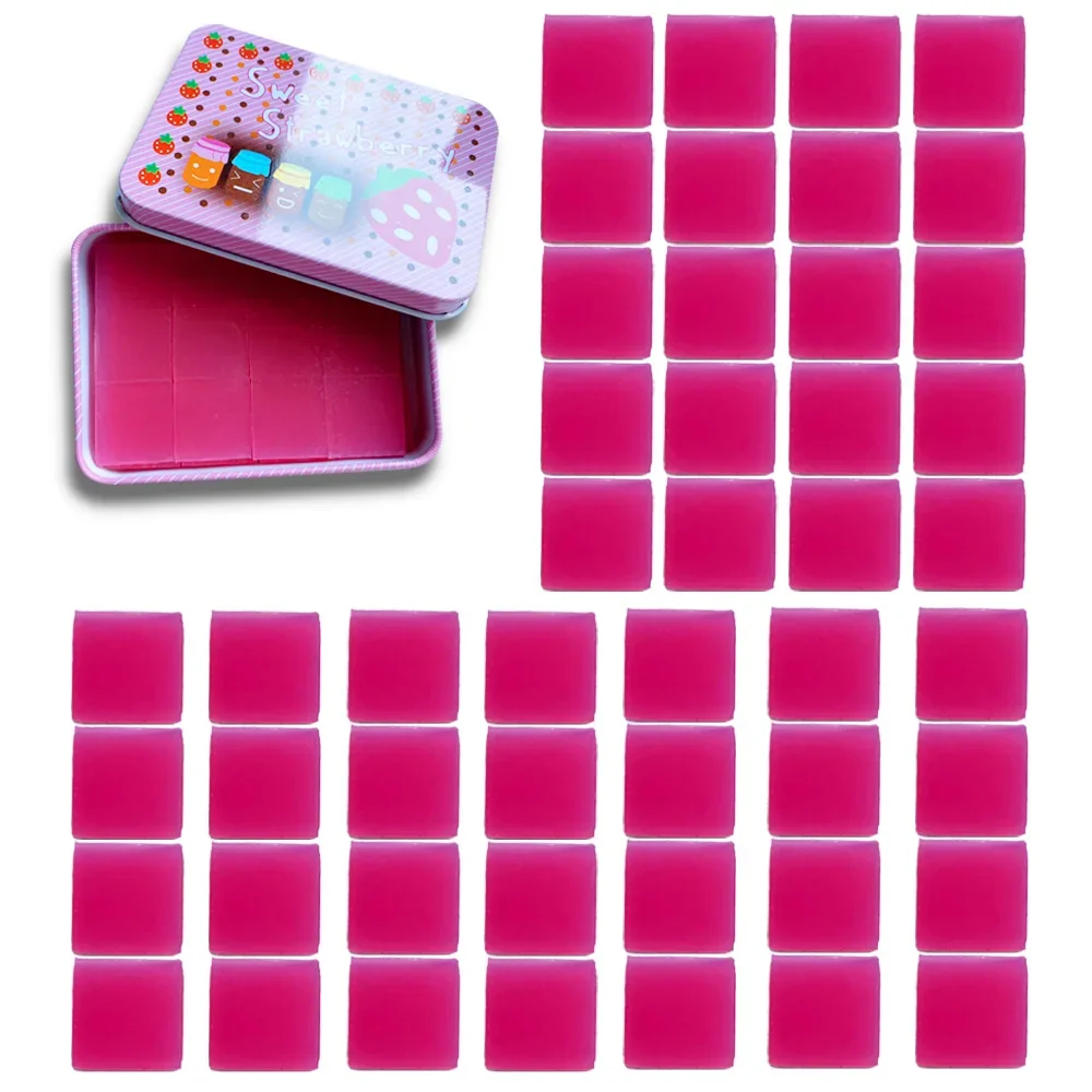 48 Pieces Diamond Painting Red Sticky Wax Glue Clay for Diamond Pen and 1 Pieces Tin Box 5D DIY Painting Tool