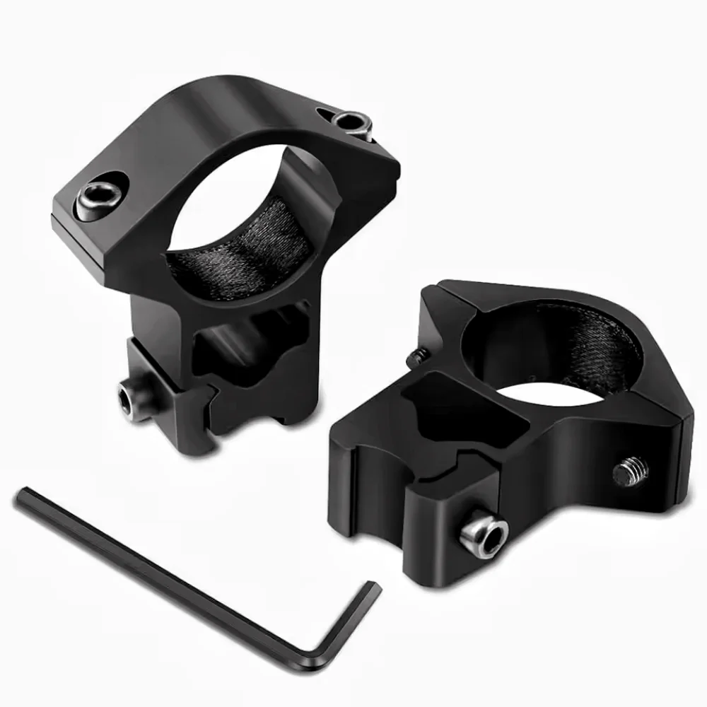 Hunting Rifle Scope Mounts Ring For Dia 25.4/30mm Tube Scopes 11/20mm Dovetail Picatinny Rail Tactical Flashlight Mount 2PCS