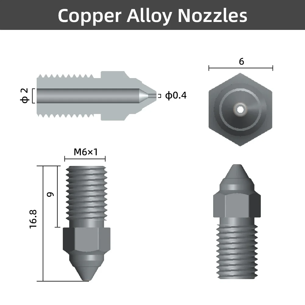 best stepper motor for 3d printer CREALITY High Speed Nozzle Kit 2Pcs/Lot 0.4MM Customized For Spider High-temperature and High-speed Hotend Original printer heads