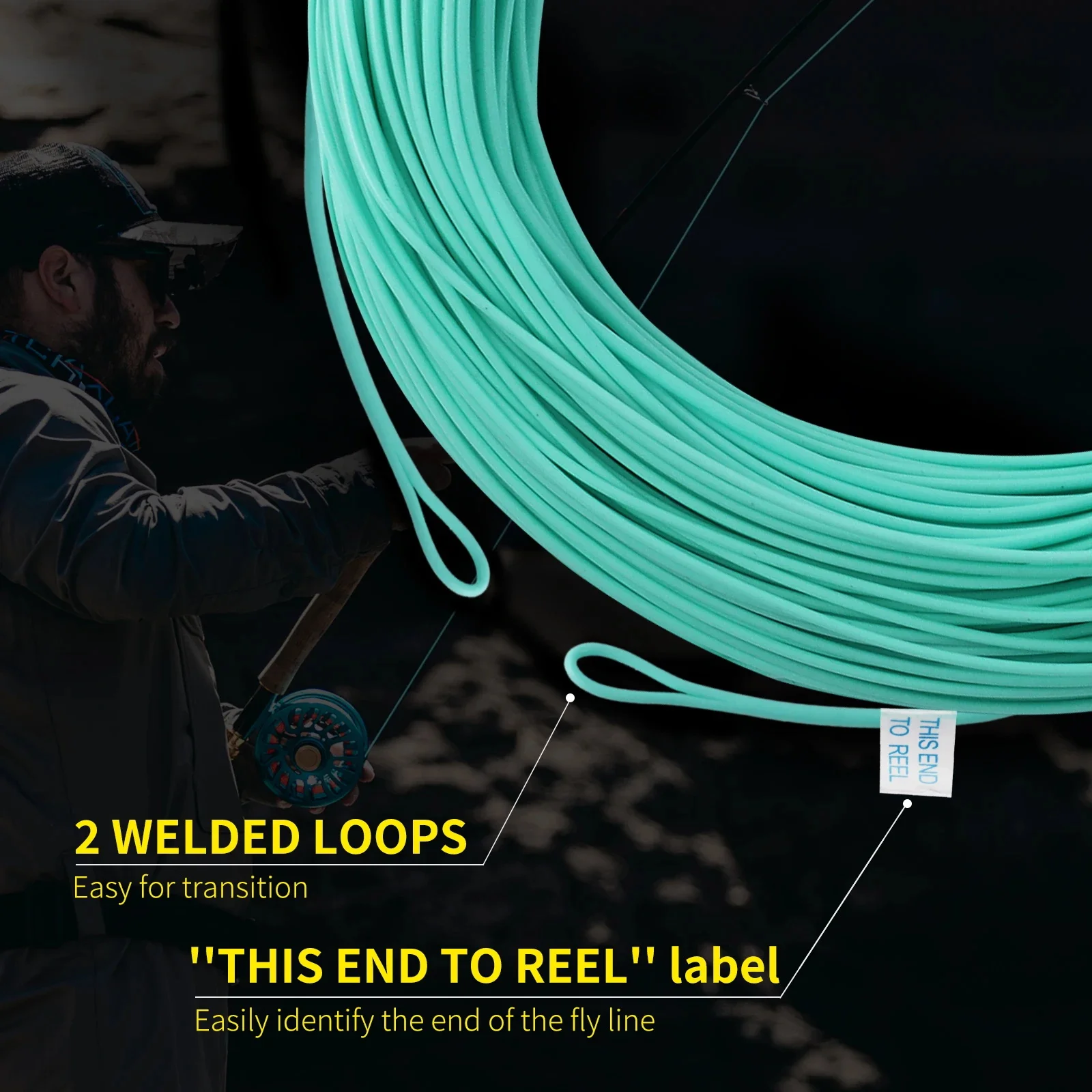 Maximumcatch 100FT WF Schwimmende Fliegenfischerschnur 2WT bis 8WT Gewichtsorientierte Fliegenschnur mit 2 Geschweißten Schlaufen Forellen- und Barsch-Angelschnur – Detail 11