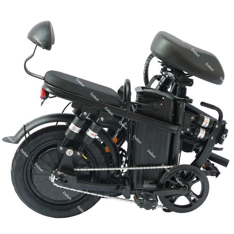 US Stock Adult Folding Electric Bike For 2 People Powerful 500W 32KM/H Multi Shock Absorption Family Electric Bicycle Men Women 2