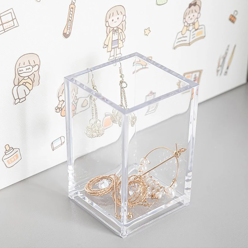 1 Stück Kunststoff Make-up Pinsel Topf Lagerung Acryl Make-up Organizer für Kosmetik halter Schreibtisch Kosmetik Aufbewahrung behälter – Detail 12