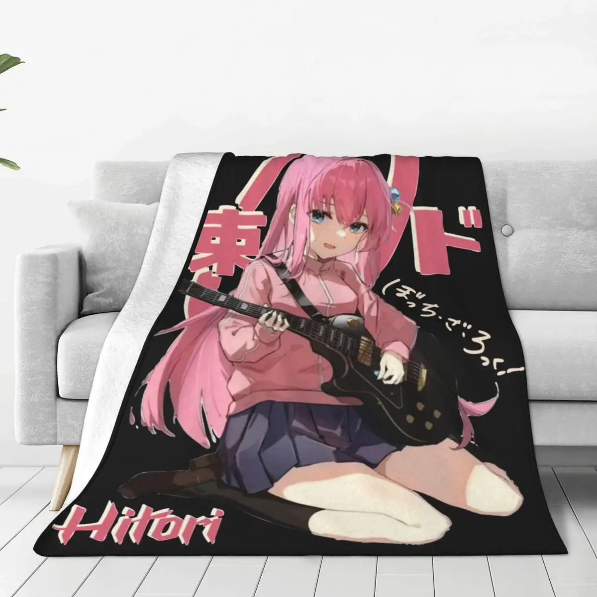 

Bocchi The Rock Anime Hitori Gotou (2) Blankets Fleece All Season Super Warm Throw Blankets for Bedding Car Bedding Throws