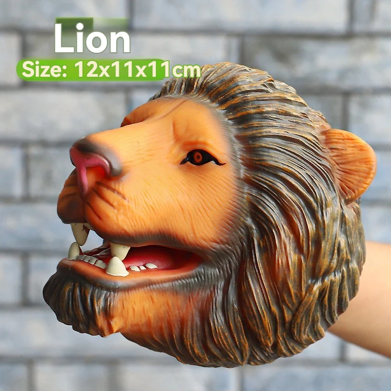 Dinosaur Hand Puppet Gloves Soft Glue Triceratops Tyrannosaurus Rex Children Simulation Animal Model Fighting Pet Toy 5