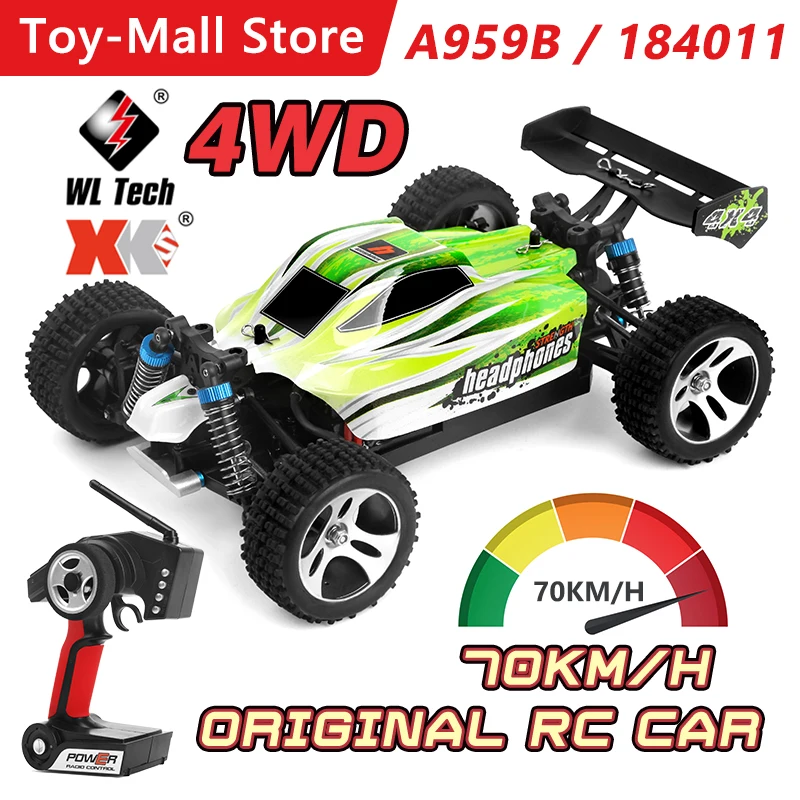 WLtoys A959-B 184011 2 4G Радиоуправляемый автомобиль 70 км/ч высокоскоростные 4WD