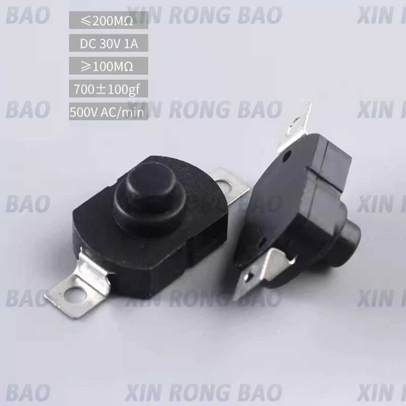 

10PCS/LOT 18*12MM Flashlight Switch 1.5A 250VAC Self Locking Patch Type Push Button Switch 2P-ON-OFF Small Switches KAN-28