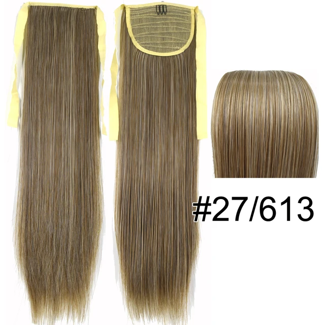 TOPREETY Synthetic Fiber Heat Resistant Straight Ribbon Ponytail Extensions 1006 27-613
