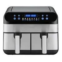 XL 9.5 Quart Dual-Basket Air Fryer with 8 Preset Cooking Functions Versatile Smart Cooker Baking Roasting Reheating Large 2