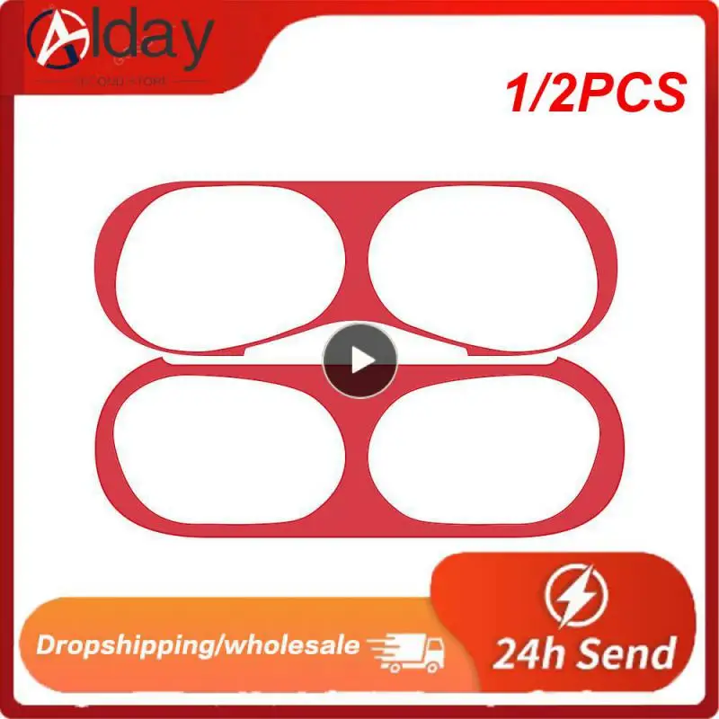 

1/2PCS Metal Dust Guard Sticker for 1 2 3 Case Dust-proof Protective Sticker Anti-scratch Earbuds Film for