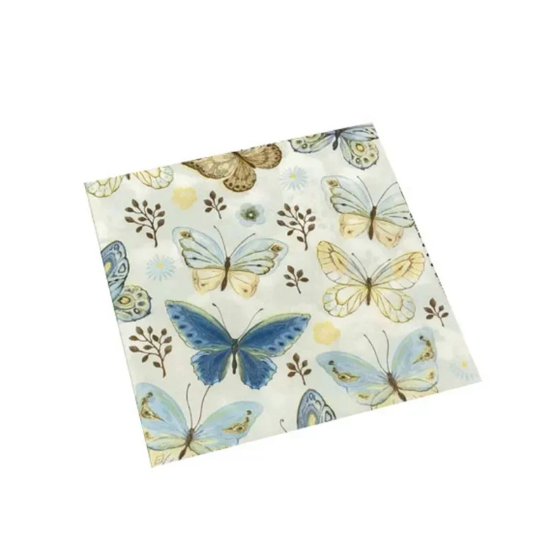 Colorful Printed Napkins New Butterfly Models Hotel Cafe Party Wedding Square Paper Napkin Placemats Food Grade Napkin 2 Ply 33c for Paper Napkins Disposable Paper Placemats Tissue Paper Decoration