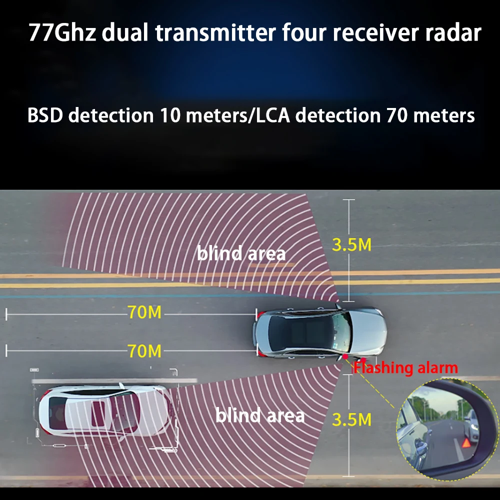 ZJCGO 자동차 BSD 레이더 경고 시스템, 사각지대 감지 안전 운전 경고, 포드 타우러스 몬데오 6 Mk6 2022 2023 2024