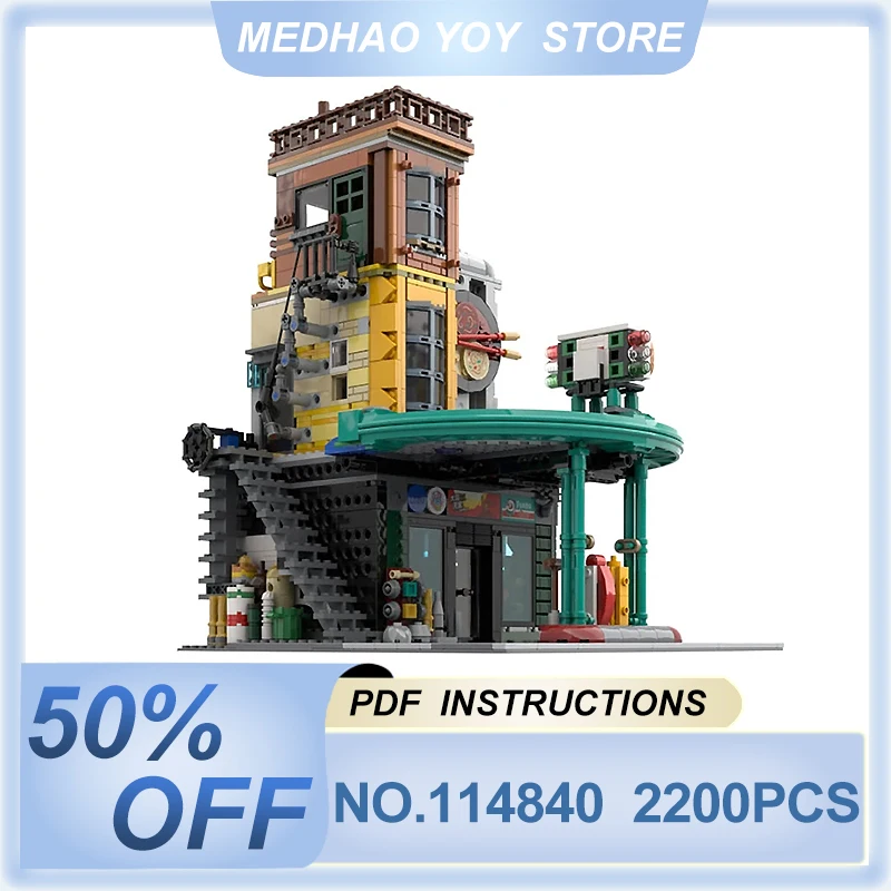 

MOC-114840 The Gas Station 2200pcs Modular Building Blocks Bricks Educational Puzzle Toy Birthday Gifts