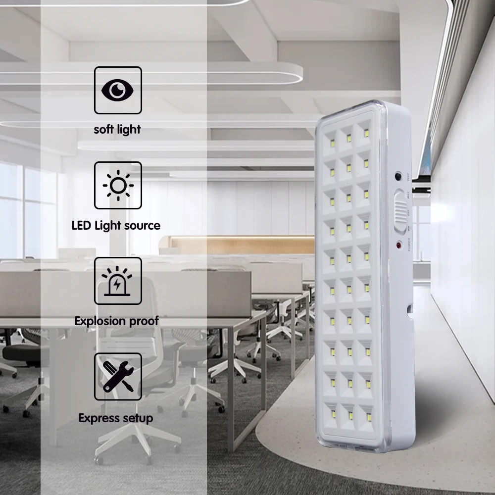 Led Light Emergency Light Group 30LED Fire Fighting Lights Emergency Evacuation Light Outdoor Camping Light Wall-mounted Home Bulb for Power Outage led light emergency light