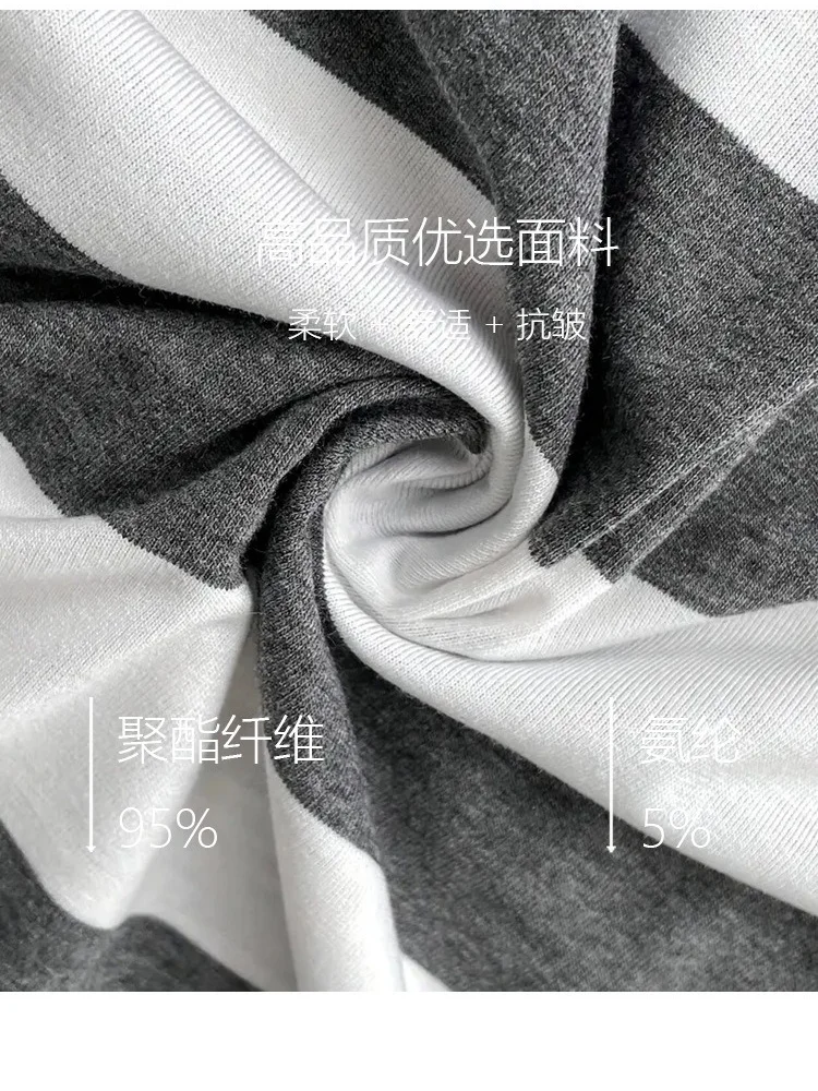 Wmstar Dress Women Wholesale A Casual Fashionable Simple Short Sleeved with Plus Size Stripes From Europe America for Woman