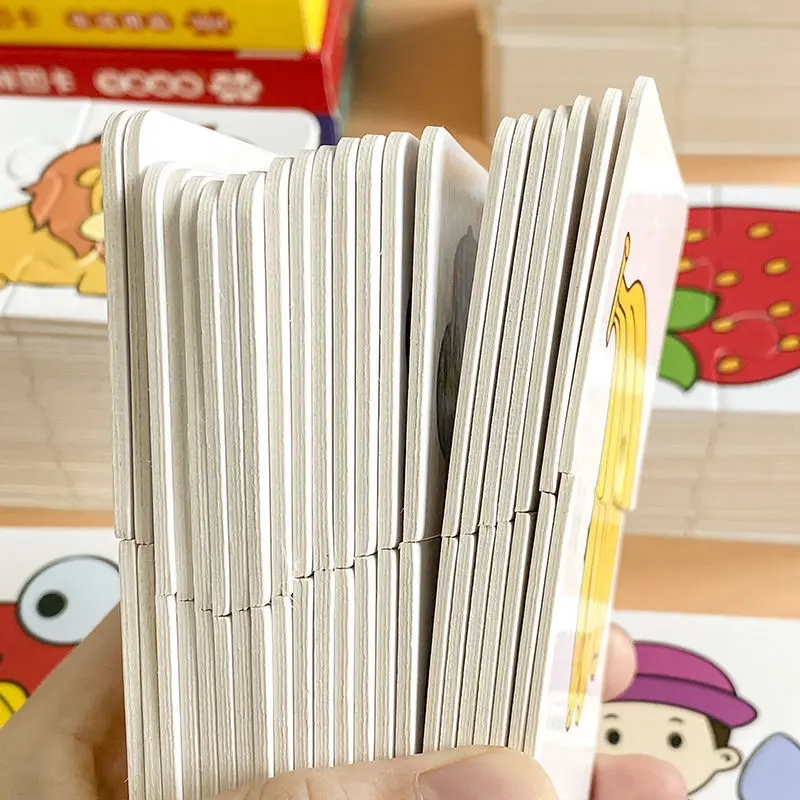 32 Pcs Baby Puzzle Early Learning Card Children Animals Fruit Truck Graph Card Early Education Cartoon Pattern Cognitive Toy