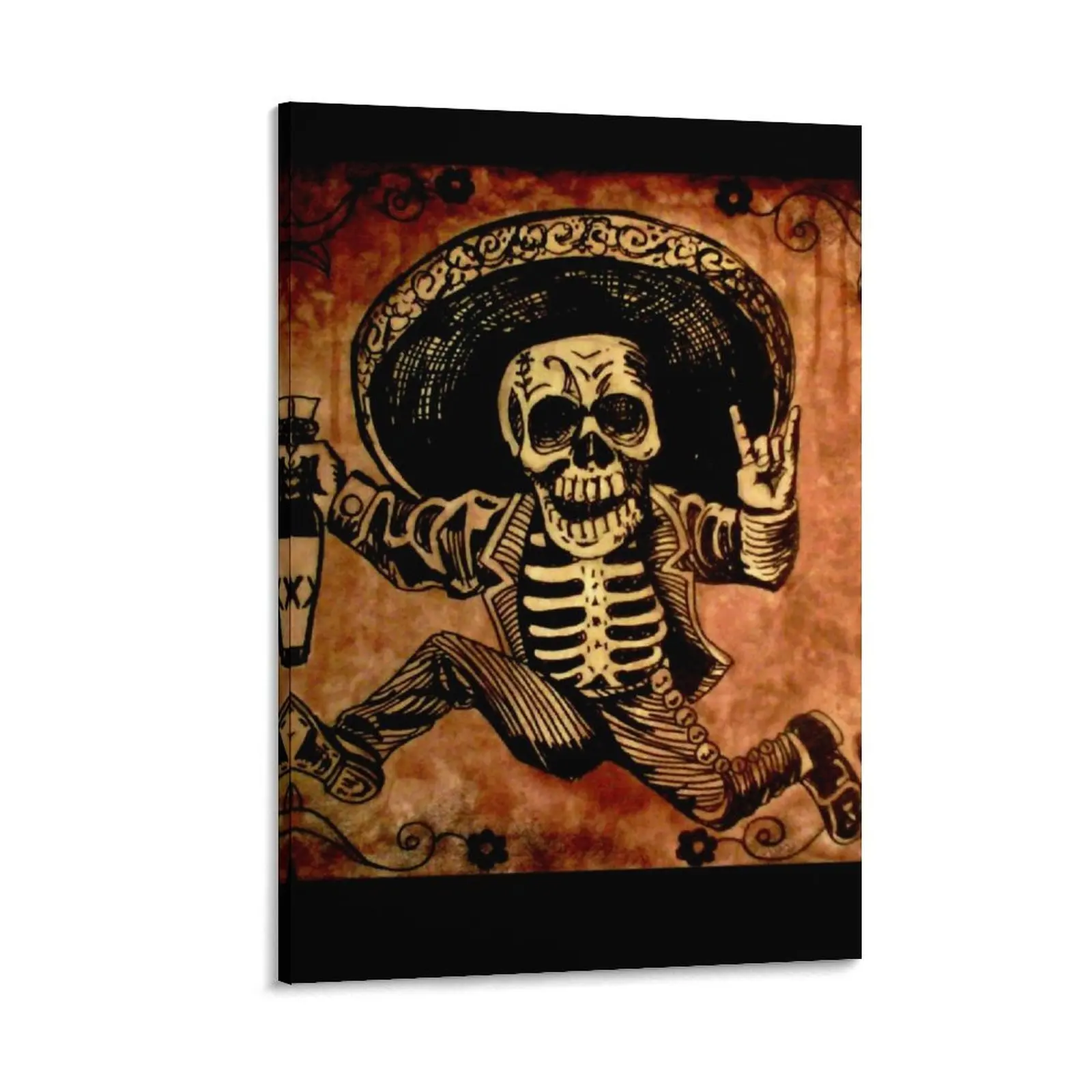 

Posada Day of the Dead Outlaw Canvas Painting decorative wall poster anime figure Paintings on the wall room decorations for men