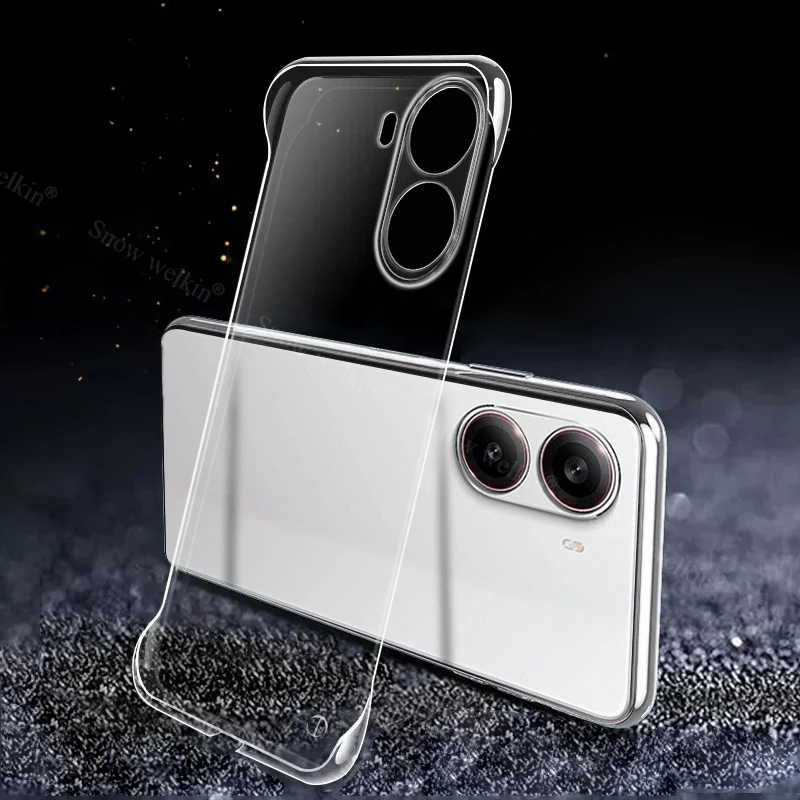 Frameless Slim Clear Transparent Hard Plastic Phone Case Cover