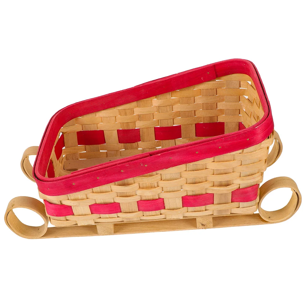 

Christmas Sleigh Holiday Festival Decor Bamboo Sleigh Party Table Ornament Christmas Decoration