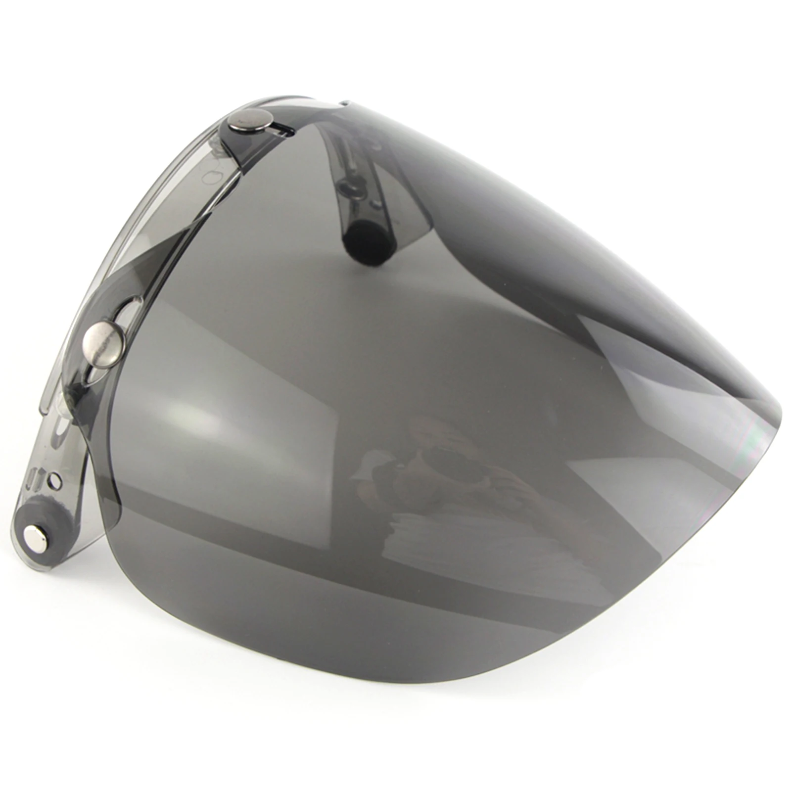 Open Face Helm Visier Motorrad Helm Blase Linse 3-Snap Blase Wind Schild Visier Anti-UV/Anti-fog Motorrad Helm objektiv – Detail 13