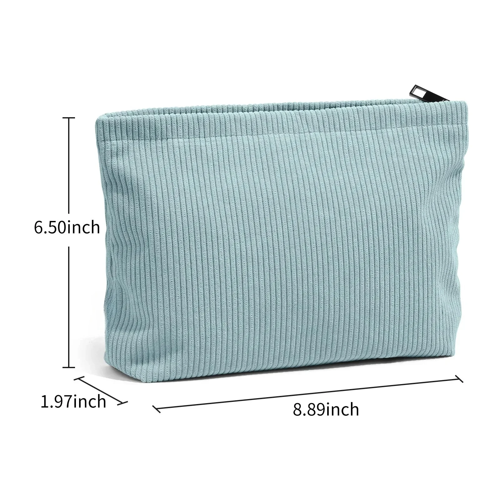 Luxurious Corduroy Cosmetic Bag - Portable Large Capacity Makeup Organizer Clutch