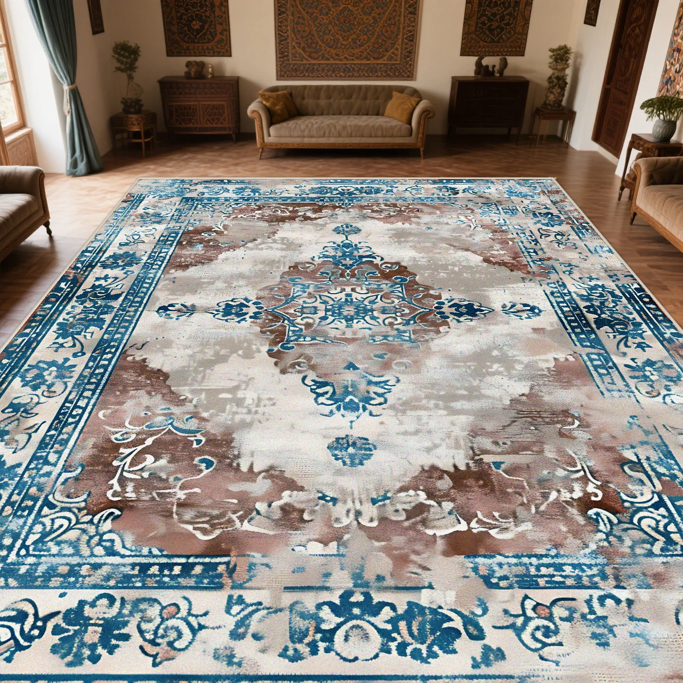 Persian Retro Washable Carpet 4