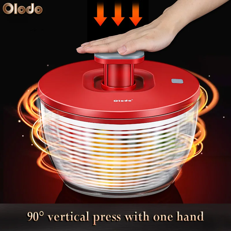 German vegetable dehydrator salad salad fruit drying machine manual hand rotating drain basket magic