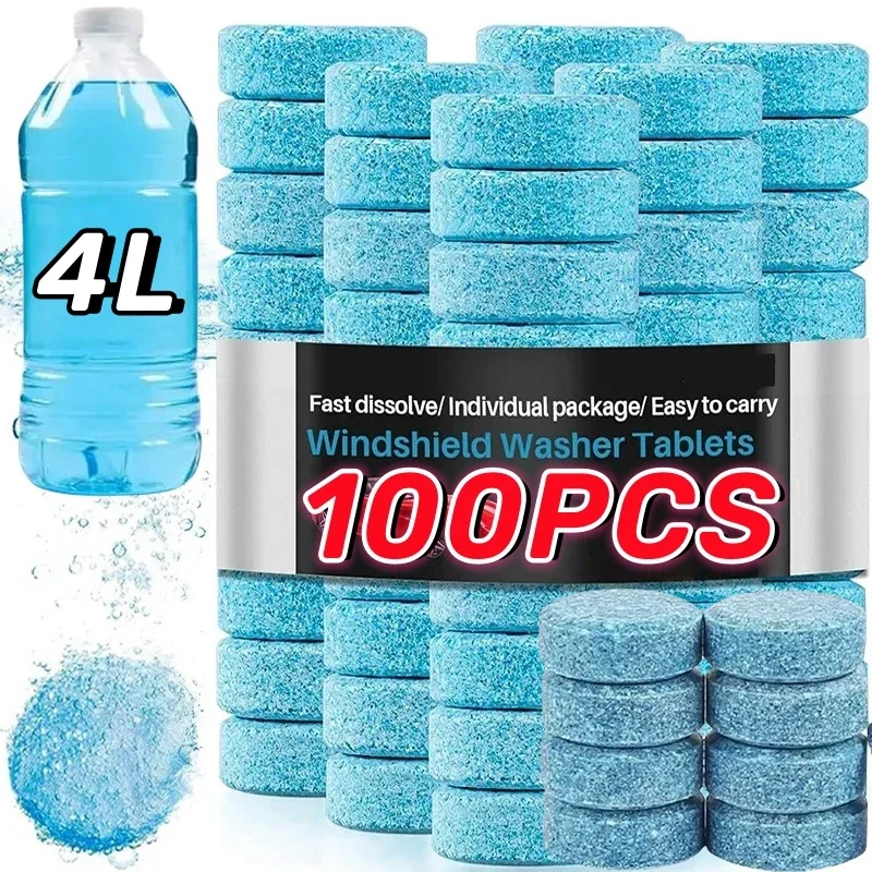 5-100PCS Solid Cleaner Car Windscreen Cleaner Effervescent Tablet Auto ...