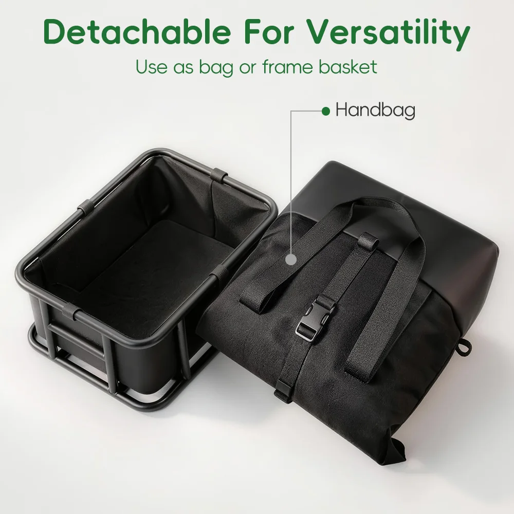 Rear Bike Basket Bicycle Cargo Rack Bag With Handle Large Capacity Fron E-Bike Basket Bike Baskets for Outdoor Travel Shopping